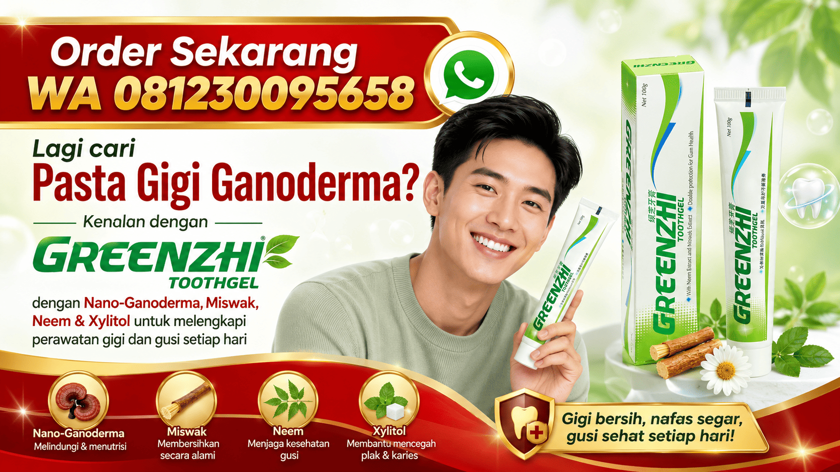Distributor Pasta Gigi Ganoderma Greenzhi-Halal BPOM