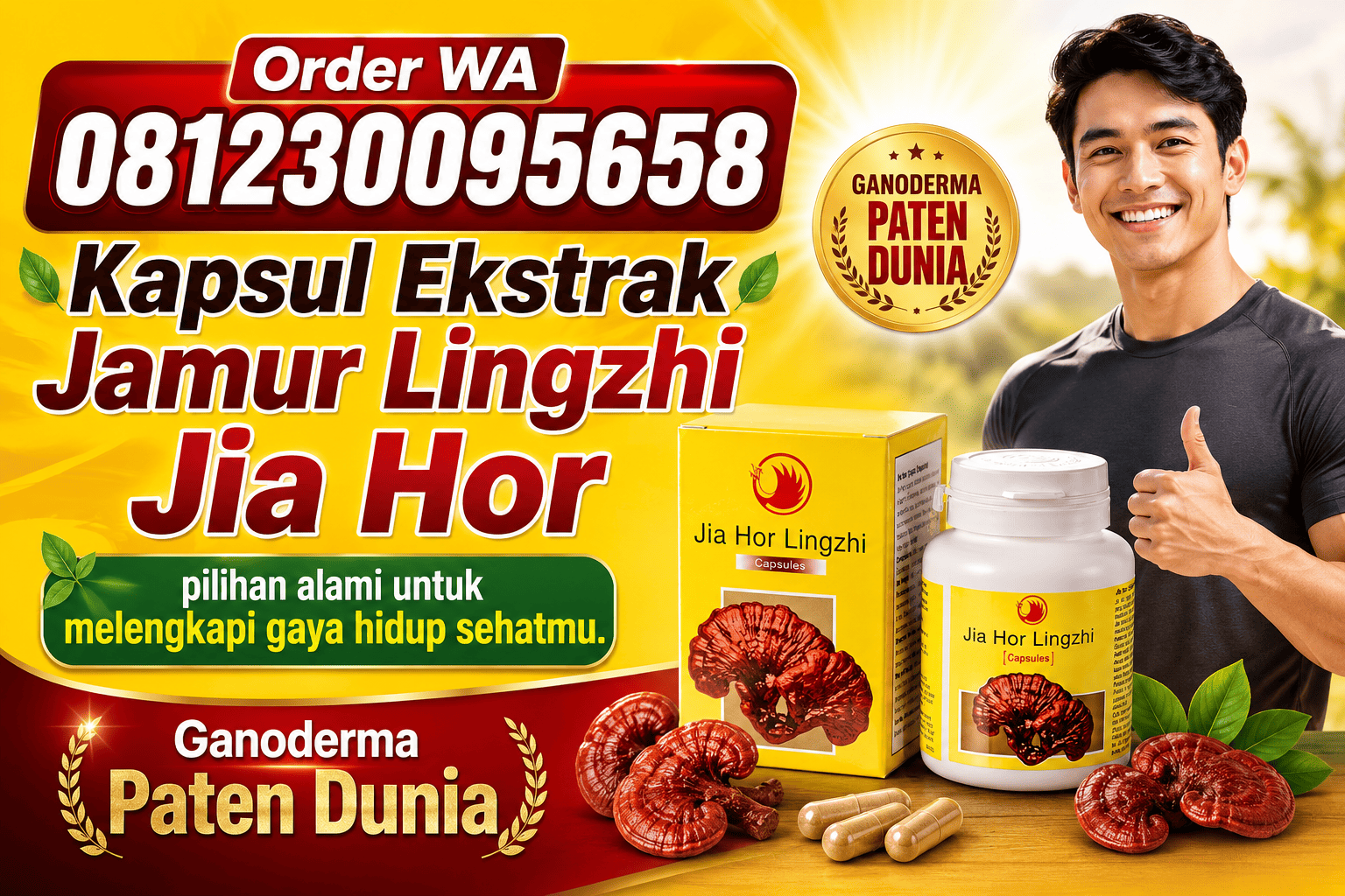 Agen Kapsul Ekstrak Jamur Lingzhi Jia Hor Shuang Hor