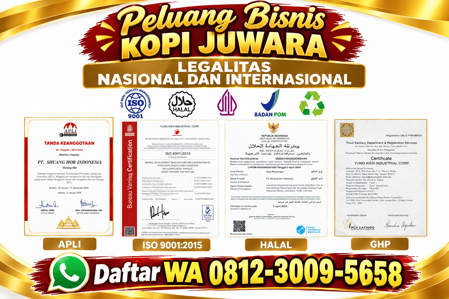 Daftar Peluang Bisnis Kopi Juwara Cafe Legalitas Shuang Hor